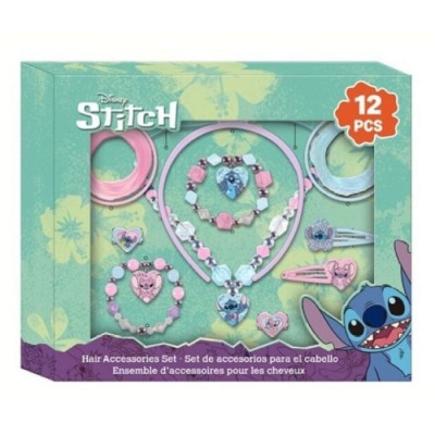 Disney, Сет от аксесоари Stitch - 12 части, U ST00102, момиче, многоцветни U ST00102