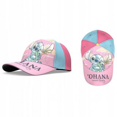 Kids Licensing, Детска шапка с козирка Stitch, 52-54см. R 18435507884877, розова, многоцветна