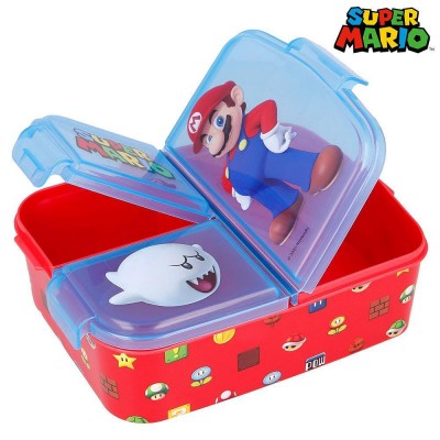 Детска кутия за храна с 3 отделения SUPER MARIO, Супер Марио, 21420, червена , многоцветна 21420 Детска кутия за храна с 3 отделения SUPER MARIO, Супер Марио, 21420, червена , многоцветна 21420
