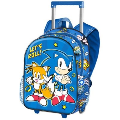 Karactermania, детска раница с колела, SONIC Let's roll 3D. T 05052, момче, синя, многоцветна T 05052 Karactermania, детска раница с колела, SONIC Let's roll 3D. T 05052, момче, синя, многоцветна T 05052