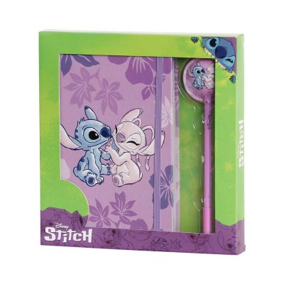Karactermania Комплект дневник с химикалка Stitch and Angel, T 06193, лилав T 06193 Karactermania Комплект дневник с химикалка Stitch and Angel, T 06193, лилав T 06193