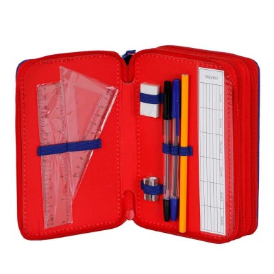 Karactermania Несесер с 3 ципа Spiderman Glide, T 06658, пълен, момче, червена, многоцветен T 06658 Karactermania Несесер с 3 ципа Spiderman Glide, T 06658, пълен, момче, червена, многоцветен T 06658