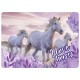 Derform Подложка за бюро ламинирана Horses 25, T 104093, момиче, лилава, многоцветна T 104093 Derform Подложка за бюро ламинирана Horses 25, T 104093, момиче, лилава, многоцветна T 104093