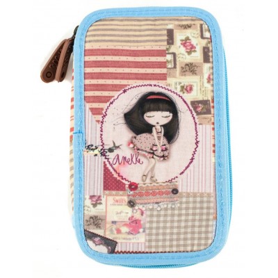 Аnekke Ученически несесер с 2 отделения PATCHWORK, T 19AN-910-PATCH, празен, многоцветен T 19AN-910-PATCH Аnekke Ученически несесер с 2 отделения PATCHWORK, T 19AN-910-PATCH, празен, многоцветен T 19AN-910-PATCH