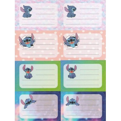Disney Ученически етикети Stitch, 8 бр, T 200405stitch T 200405stitch