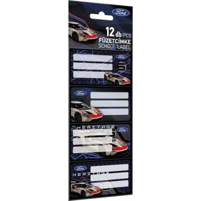 Lizzy Card Етикети Ford Performance, 12 броя, T 23072714, момче, многоцветен T 23072714 Lizzy Card Етикети Ford Performance, 12 броя, T 23072714, момче, многоцветен T 23072714