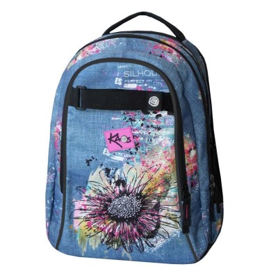 Kaos Ученическа раница 2 в 1 Dalis, T 38338, момиче, синя, многоцветна T 38338 Kaos Ученическа раница 2 в 1 Dalis, T 38338, момиче, синя, многоцветна T 38338