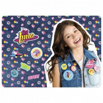 Derform Подложка за бюро ламинирана Soy Luna, T 47413, момиче, лилава, многоцветна T 47413 Derform Подложка за бюро ламинирана Soy Luna, T 47413, момиче, лилава, многоцветна T 47413