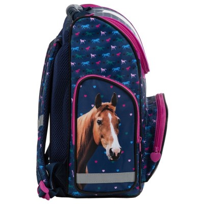 Derform Ученическа ергономична раница Horse 17, Т 67114, момиче, многоцветна T 67114 Derform Ученическа ергономична раница Horse 17, Т 67114, момиче, многоцветна T 67114