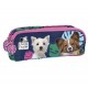 Derform Ученически несесер с 2 ципa Cleo & Frank 20, T 67176, момиче, многоцветен T 67176 Derform Ученически несесер с 2 ципa Cleo & Frank 20, T 67176, момиче, многоцветен T 67176