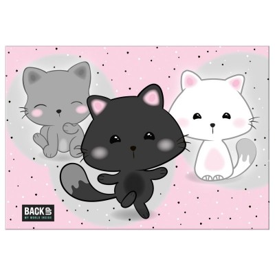 Derform Подложка за бюро картон CATS А35, T 54213, момиче, многоцветна T 78721 Derform Подложка за бюро картон CATS А35, T 54213, момиче, многоцветна T 78721