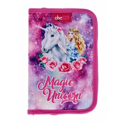 ABC123 Несесер с 1 цип Unicorn, Пълен, T 831563, момиче, розов, многоцетен T 831563 ABC123 Несесер с 1 цип Unicorn, Пълен, T 831563, момиче, розов, многоцетен T 831563