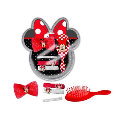 Coriex Детски комплект аксесоари за коса с четка Minnie, T D05398, момиче, червено T D05398 Coriex Детски комплект аксесоари за коса с четка Minnie, T D05398, момиче, червено T D05398