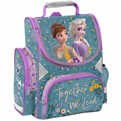 PASO Ученическа ергономична раница, тип кутия Frozen, Елза и Анна, DF23XX-525, за момиче, многоцветна DF23XX-525