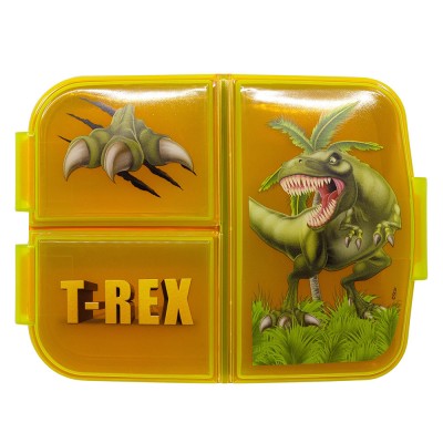 Детска Кутия за сандвичи DINOSAUR с 3 отделения, 26220, момче, зелено и оранжево, многоцветна 26220 Детска Кутия за сандвичи DINOSAUR с 3 отделения, 26220, момче, зелено и оранжево, многоцветна 26220