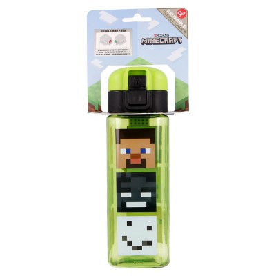 Детска Бутилка за вода Minecraft 3D , 40402, 550мл. за момче, зелено и многоцветна 40402
