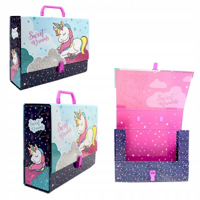 Derform Куфарче с дръжка Unicorn, Еднорог, 77557, 10см., многоцветно, за момиче 77557 Derform Куфарче с дръжка Unicorn, Еднорог, 77557, 10см., многоцветно, за момиче 77557
