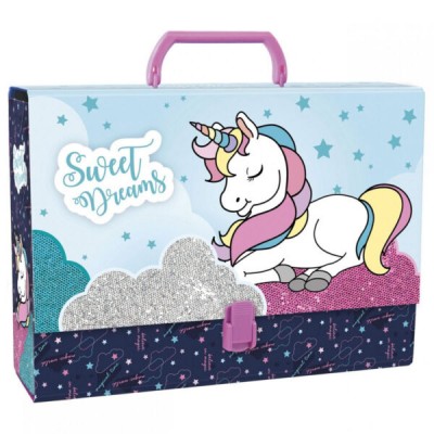 Derform Куфарче с дръжка Unicorn, Еднорог, 77557, 10см., многоцветно, за момиче 77557 Derform Куфарче с дръжка Unicorn, Еднорог, 77557, 10см., многоцветно, за момиче 77557