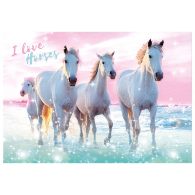 Derform Подложка за бюро ламинирана Horses 22, Коне, 81790, за момиче, розова, многоцветна 81790 Derform Подложка за бюро ламинирана Horses 22, Коне, 81790, за момиче, розова, многоцветна 81790
