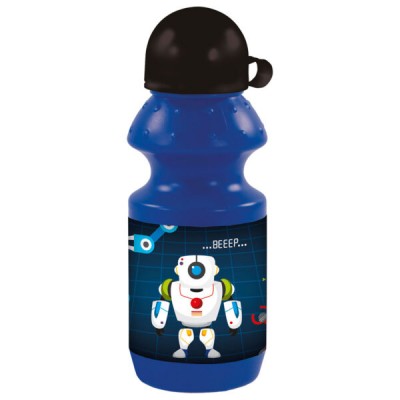 Derform Детска бутилка за водa Robot, Робот, 350мл, 82179, за момче, многоцветна 82179 Derform Детска бутилка за водa Robot, Робот, 350мл, 82179, за момче, многоцветна 82179