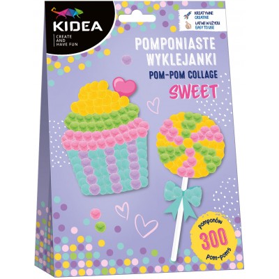 KIDEA Творчески комплект с помпони Сладкиши, 700156, момиче, многоцветен KIDEA Творчески комплект с помпони Сладкиши, 700156, момиче, многоцветен