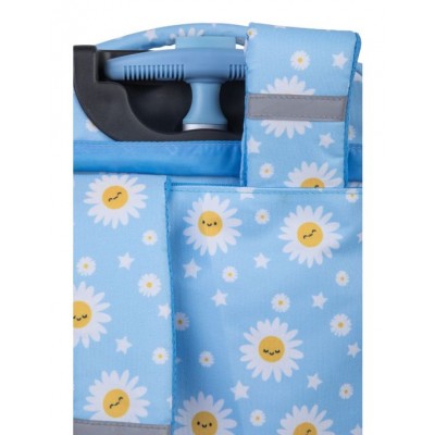 Ученическа раница на колела Coolpack - ALAN - Daisy Sun, F 124834, синя с маргаритки L F124834 Ученическа раница на колела Coolpack - ALAN - Daisy Sun, F 124834, синя с маргаритки L F124834