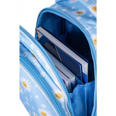 Coolpack Ученическа раница, Coolpack - Turtle - Daisy Sun, L F015834, синя с маргаритки L F015834 Coolpack Ученическа раница, Coolpack - Turtle - Daisy Sun, L F015834, синя с маргаритки L F015834