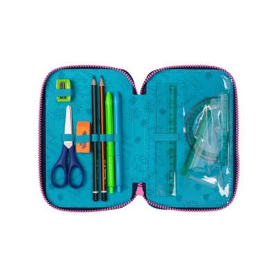 Ученически несесер с пособия Coolpack - Jumper 3 - Stitch, L  F067780, момиче, многоцветен L  F067780
