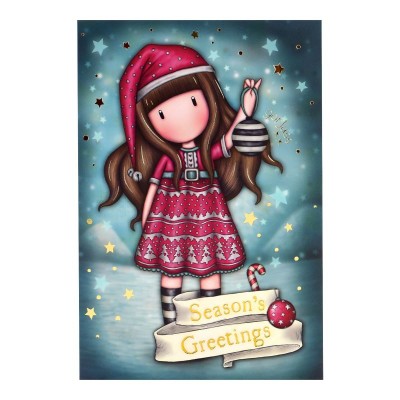 SANTORO GORJUSS Комплект от 8 Коледни картички Santoro Gorjuss Merry and Bright - Tis The Season, U 1195GJ02, многоцветна U 1195GJ02