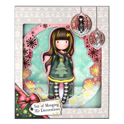 SANTORO GORJUSS Комплект от 3 бр Коледна 3D декорация Santoro Gorjuss Mеrry and Bright - Cosy, U 1223GJ01, многоцветна U 1223GJ01