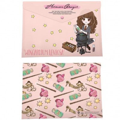 HARRY POTTER Папка плик с копче A4 Harry Potter Hermione, U 22419_HG, момиче, розова, многоцветна U 22419_HG