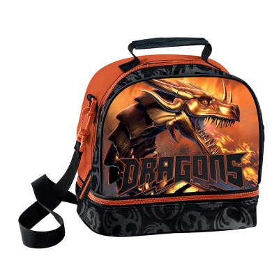 DUNGEONS & DRAGONS Термо Чанта за храна Dragon, U 231314, момче, черно и оранжвево U 231314 DUNGEONS & DRAGONS Термо Чанта за храна Dragon, U 231314, момче, черно и оранжвево U 231314