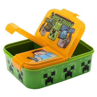 Детска Кутия за сандвичи Minecraft с 3 отделения, 40420, момче, оранжева, многоцветна 40420 Детска Кутия за сандвичи Minecraft с 3 отделения, 40420, момче, оранжева, многоцветна 40420