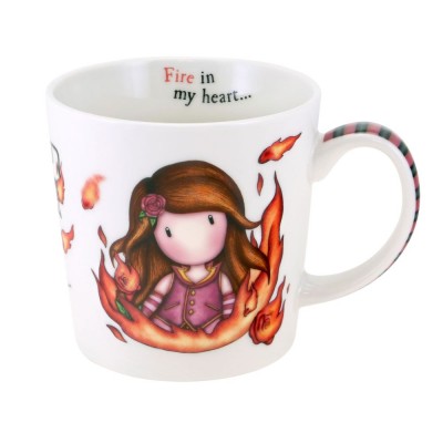 SANTORO GORJUSS Порцеланова чаша Santoro Gorjuss Fire In My Heart, U 933GJ16,  момиче, бяла, многоцветна