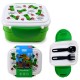 MINECRAFT Сет за храна Minecraft Creeper & TNT с прибори, U LBOX103, зелено и бяло U LBOX103 MINECRAFT Сет за храна Minecraft Creeper & TNT с прибори, U LBOX103, зелено и бяло U LBOX103