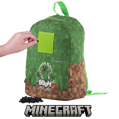 PIXIE CREW Раница за детска градина и предучилищна MINECRAFT Pixie Crew, U PXB-18-35, зелена U PXB-18-35 PIXIE CREW Раница за детска градина и предучилищна MINECRAFT Pixie Crew, U PXB-18-35, зелена U PXB-18-35