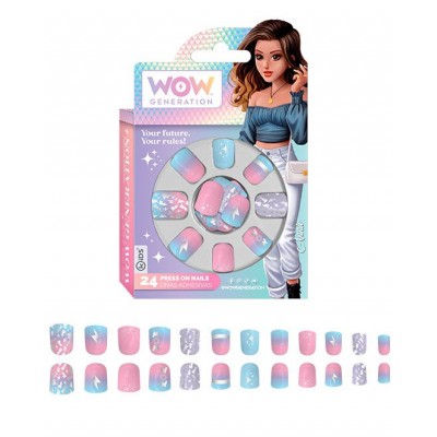 WOW Generation, Комплект лепящи нокти WOW00019 24 бр. ,многоцветни за момиче WOW00019 WOW Generation, Комплект лепящи нокти WOW00019 24 бр. ,многоцветни за момиче WOW00019