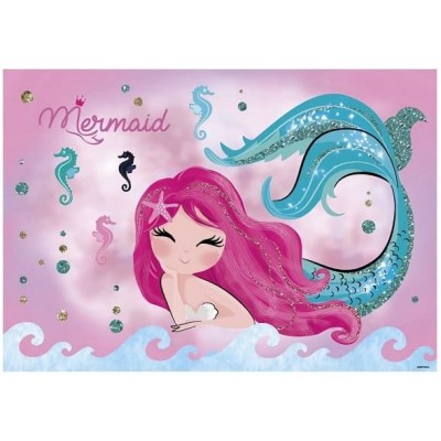 Derform Подложка за бюро Mermaid, Русалка 78585-1, за момиче, многоцветна 78585-1 Derform Подложка за бюро Mermaid, Русалка 78585-1, за момиче, многоцветна 78585-1